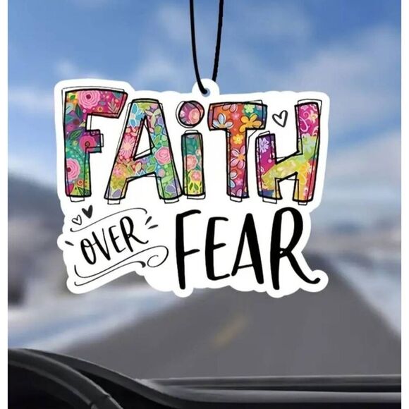 2/$21 Faith Over Fear Car Mirror Ornament - Brand New - Picture 5 of 8